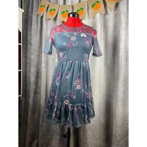 True Craft Girls Short Sleeve Floral Dress Size L